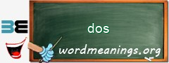 WordMeaning blackboard for dos